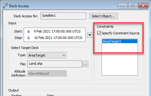 Elevation constraint in Deck Access