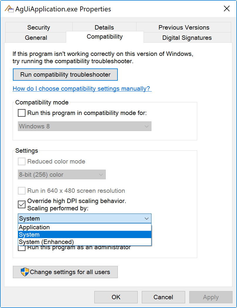 STK Compatibility Settings