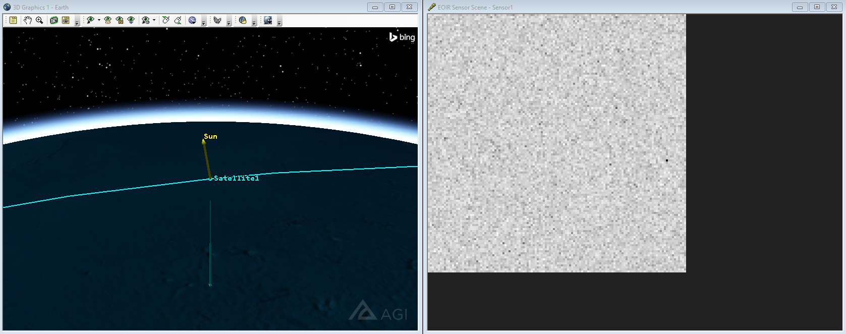 STK Setup of Nadir-Pointing Backlit Sensor